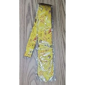 Georges Duboeuf Beaujolais Nouveau Multicolor Music Yellow Necktie U1